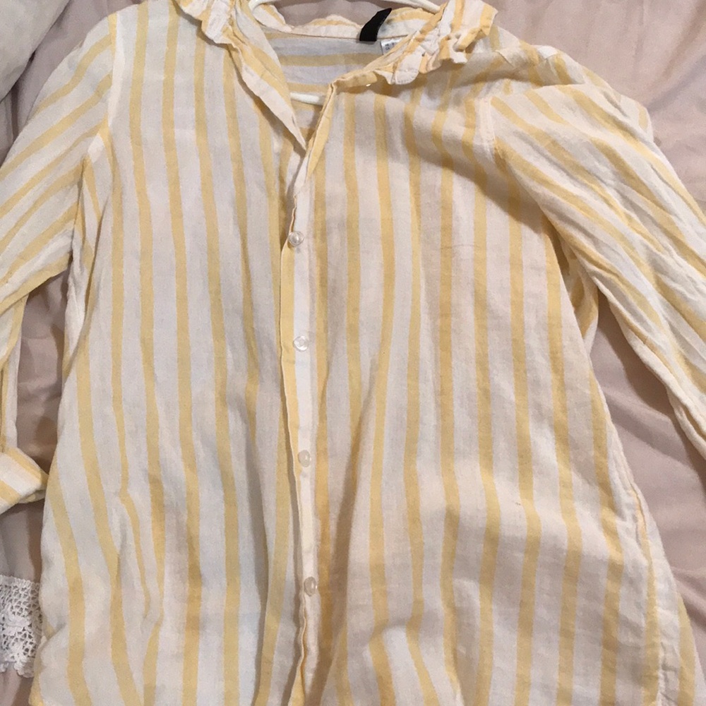 Striped button down